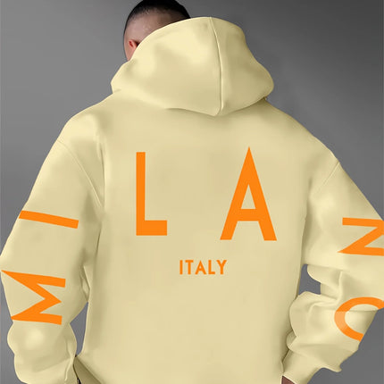 The new men's hooded sweatshirt for Spring and Autumn 2025 is a casual and fashionable streetwear with letter prints