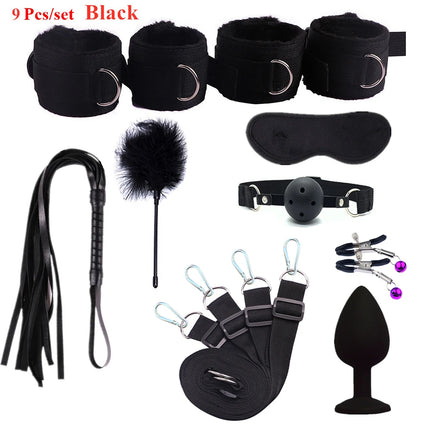 Sex Toys For Woman Men BDSM Bondage Set Under Mattress Erotic Restraint Handcuffs Ankle Cuffs Eye Mask Adults Games for Couples