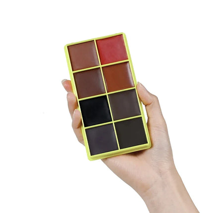  8-Color Eyebrow Cream Blush Curve Case Cream Cosmetics Palette Matte Shimmer Finishes Shadow Tones Long-Lasting Cosmetics