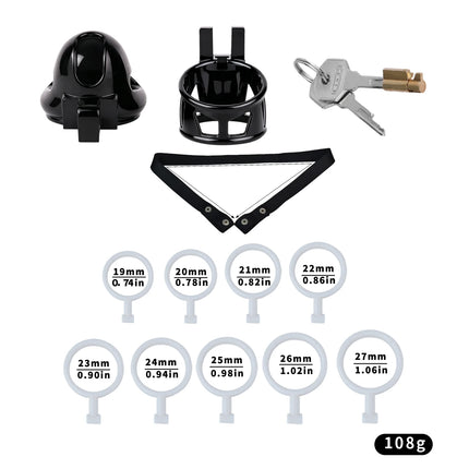LICKER Easy To Wear ABS Stainless Steel Glans Chastity Cage Penis Head Breathable Chastity Lock Dick Bondage For Men Sissy Gay