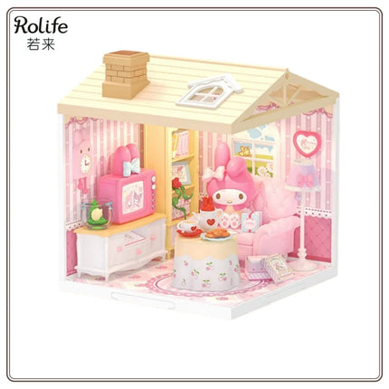 New Rolife Sanrio Dreamland Super Cute Diary Series DIY Handmade Music Box Surprise Assembly Toy Gift Original in Stock