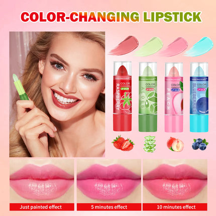 Original color changing lipstick 8PCS -12 hours long lasting, moisturizing, anti smudge, PH lipstick, high quality - holiday gif