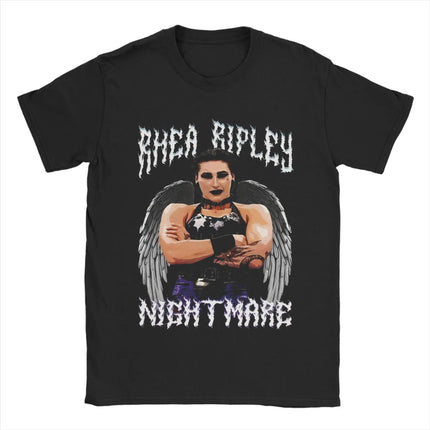 Rhea Ripley B4B Edition T Shirt Men's Cotton Clothes Harajuku  Round Neck Short Sleeve