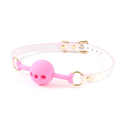 Soft Silicone Gag Pink Ball Sex Toys Open Mouth Gag BDSM Bondage Mouth Ball Woman Couples Adult Sex Games Erotic Accessories