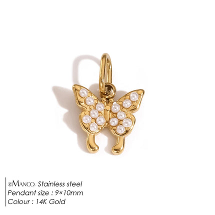 eManco Creative Stainless Steel Butterfly Charms High-quality Metal Making DIY Necklace Bracelet Jewelry Accessories Factory Out