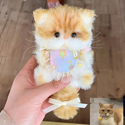 Cute Handmade Twisty Stick Little Cat Pendant Keychain Plush DIY Material Package Gifts Twist Bar Kitten Doll Toy