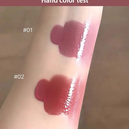 Cappuvini Berry Snow Gradient Lip Gloss Mirror Moisturizing for Plump Lips Long-Lasting Makeup Lip Glaze