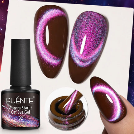 7.5ML Amber Moonlight Cat Magnetic Gel High Glossy Luxury Coffee Series Cat Eye Gel Soak Off UV Semi-Permanent Nail Art Varnish
