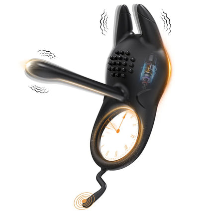 Vibrating Cock Ring for Men Penis Ring Vibrator Ejaculation Delay Chastity Cage Glans Clitoris Stimulator Sex Toy for Couples