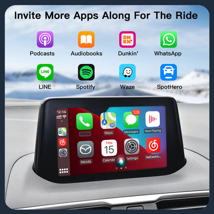NEW P3 For Wireless Apple CarPlay Android Auto Adapter USB Hub OEM for Retrofit Mazda 2 3 6 CX3 CX5 CX8 CX9 MX5 TK78669U0C Kit