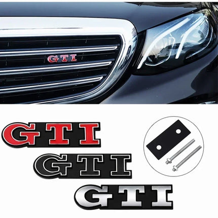 Metal Car Front Grille Emblem Badge for Volkswagen GTI Logo Polo Caddy Golf 4 5 6 8 Jetta Tiguan Touran Passat T-Roc MK3 MK4 MK5