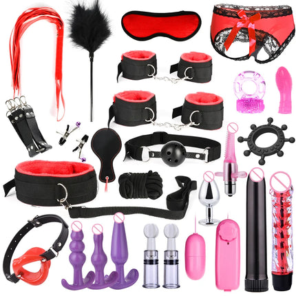 SM Bondage Set, Sex Toys, Extreme Sex, BDSM Bondage Sex Set, Couples Erotic Toys, SM Sex Toys with Handcuffs, Ankle Mask