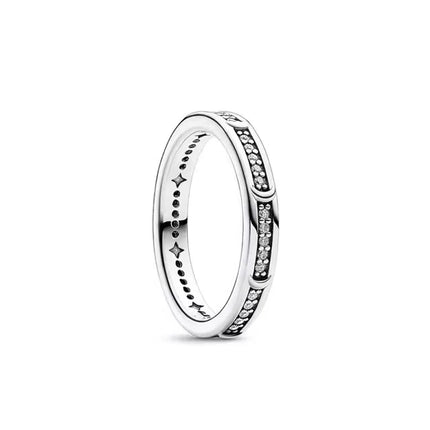 2025 New 925 Sterling Silver Shiny Classic Square Crown Heart-shaped Ring Exquisite Luxury Charm Jewelry Holiday Surprise Gifts