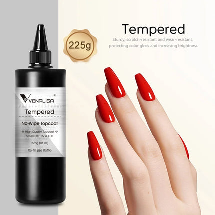 30/60ml VENALISA Diamond Long Wear Top Coat Big Volume Refillment Ultra Glossy Non Wipe Anti Yellowing No Burning Extension Gel