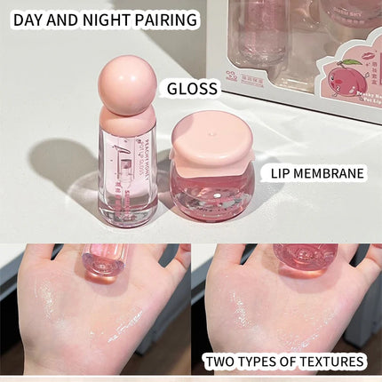 SUSU SKY peach honey jar lip makeup kit moisturizing and nourishing