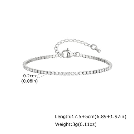 Women Chain Bracelet Silver Color, Stainless Steel Link Stackable Bracelets, Layered Fashion Accessories Gifts
