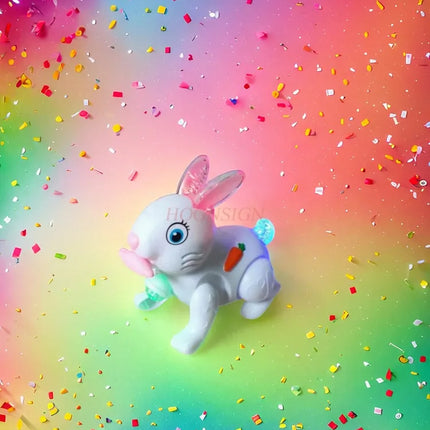 Children's electric leash can walk, little rabbit can carry glowing toys, cartoon