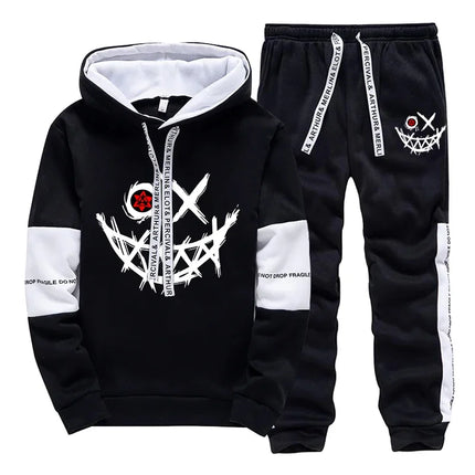 Hot Sales Mens Tracksuit Printed Single Piece Sweatshirts Sweatpants Casual Hoodie Pants Outdoors Mens Clothing Funny Streetwear