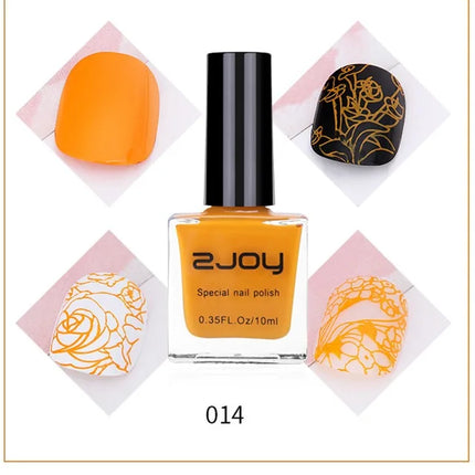 10g(Bottle) Tranfer Stamping Nail Polish-Stamping Plates Polish Stamping Gel Milti Color Painting Oil Lacquer Varnish 0.35FL.OZ