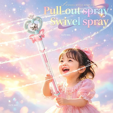 Magic Fairy Wand Water Gun  Summer Water Play Toy Dual Mode Water Cannon for Kids Adults Birthday Gift for Water Battle Outdoor