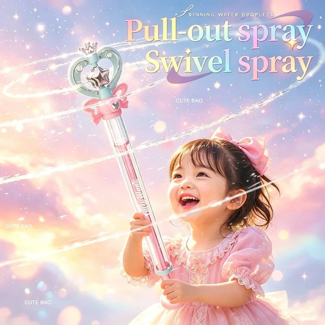 Magic Fairy Wand Water Gun  Summer Water Play Toy Dual Mode Water Cannon for Kids Adults Birthday Gift for Water Battle Outdoor