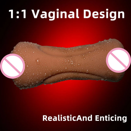 2 in 1 Male Masturbator Realistic Vagina Anal Mouth Real Deep Pussy Throat Sex Toys for Men Vaginal Oral Masturbation Cup 18