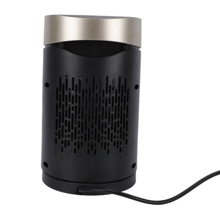Portable 1500W Electric Space Heater Gold With Remote Control Tip Over Protection For Indoor Use Fast Heating Safety