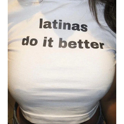 Baby Tee White T Shirt Women Tee Shirts Letter Graphic T-shirt Hip Hop T-shirt Vintage Tops Vintage Y2k Tops Woman Clothing Emo