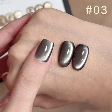 10ML 1-10PCS Winter New Style Hot Selling Black Nails Brown Nails Glass Bead Magnet Cat Eye Nail Polish Nail Set Nail Supplies