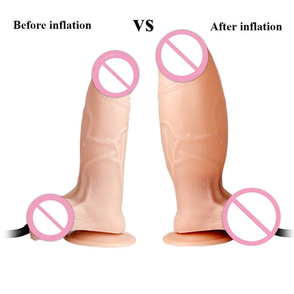 Inflatable Adjustable Size New Realistic Dildos Erotic Dildo Artificial Penis G-spot Large Anal Plug Female Masturbation Sex Toy