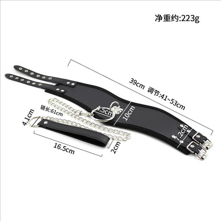 Role-playing SM Leather Posture BDSM Collar Sexual,Adult Game,Role Play,Choker Bondage Restraint,Submissive,Sex Toys for Couple