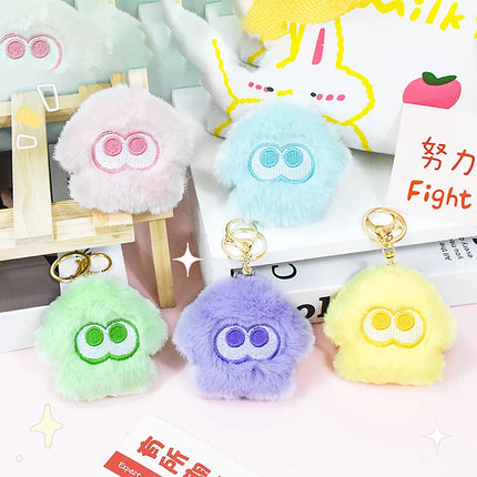 Cartoon Splatoon Inkling Plush Keychain Anime Orange Red Inkling Kawaii Animal Backpack Pendant Soft Stuffed Cartoon Toy Doll