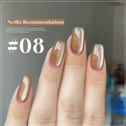 ZH Autumn And Winter Nails Toe Selling Whitening Glass Bead Cat Eye Gel Nail Polish Black Nails Nail Art Grey Cat Eye Nail Glue