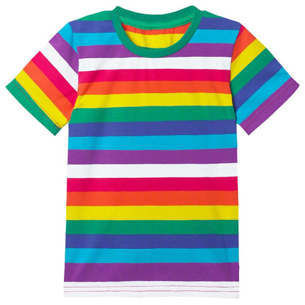 Kids Striped T-shirt Toddler T-shirt Boys Girls Cotton Short Sleeve Tops Children Summer Casual Tee Halloween Carnival Daily Wear