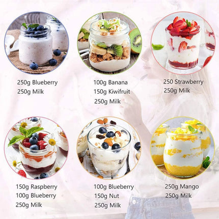 110V/220V Automatic Yogurt Maker 0-48h Timer Adjustable Temperature Yogurt Maker Ice Cream Pudding Maker with 12 Pcs 180ml Cups
