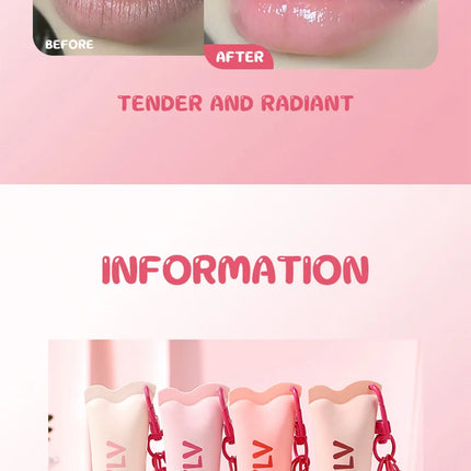 Tvlv Color Lip Gloss Lip Balm Lip Oil Three-In-One |   Autumn and Winter Essential Moisturizing Lip Care, Lip Wrinkle Reduction, Anti-Cracking, and Brightening