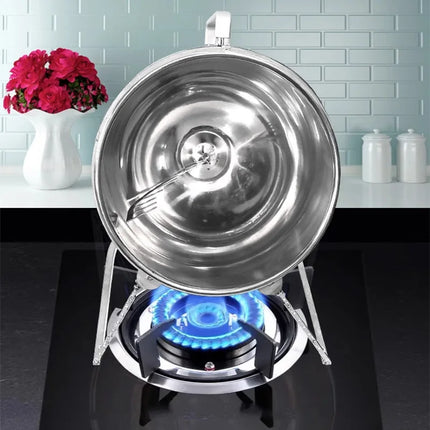 Stainless Steel Stir Fryer, Large Capacity Automatic Flipping and Cooking Machine, Home Outdoor Barbecue, Kitchen