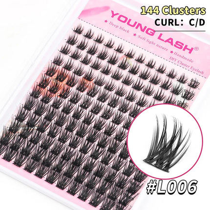 YOUNG LASH DIY Eyelashes Extensions Kit 144 Clusters Lash Mix Segmented Individual Eyelashes Russian Volume Supplies wholesale