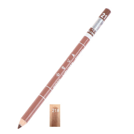 1pc Professional Wood Lip liner Waterproof Lady Charming Lip Liner Soft Pencil Makeup Women's Long Lasting Cosmetic Tool 28Color