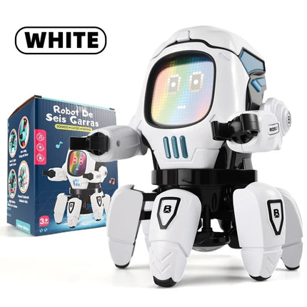Creativity Dance Robots Music LED 6 Claws Octopus Robot Birthday Gift Toys For Children Early Education Baby Toy For Boys Girls