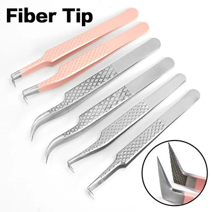 Lash Tweezers with Fiber Tip Tweezers for Eyelash Extensions Fiber Tips Eyelash Tweezers Eyelash Extensions Lash Tweezers