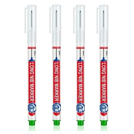 4Pcs/Set 20mm Deep Hole Long Nib Head Markers For Metal Perforating Pen Waterproof Bathroom Woodworking Decoration Multi-Purpose