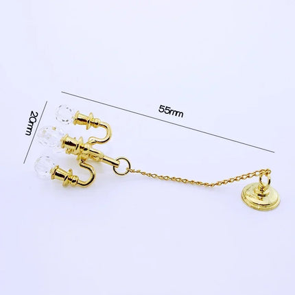 1:12 Scale Fashion Vintage Chandelier Mini Furniture Toy Playing House Miniature Dollhouse Ceiling Lamp Model Doll Accessories