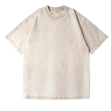 350gsm Men's Washed Vintage T-Shirts Street Hip Hop Retro Punk T Shirt men Harajuku Casual Cotton Short Sleeve Acid Wash Tops