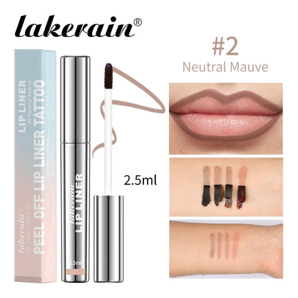 4colors Highly Pigmented Lip Liner Tattoo Matte Peel Off Enhance Lip Liner Lasting Lip Stain Waterproof Transfer-proof Lipstick