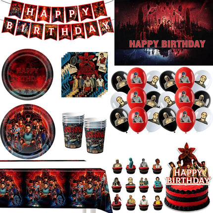 HOT Birthday Party Decorations Balloon Sets Disposable Party Plates Tablecloths Kids Birthday Gifts Baby Showers