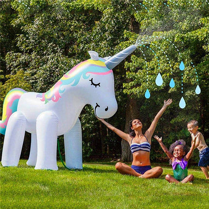 PVC Inflatable Toys Water Spraying Unicorn Elephant Water Mat Sprinkler Outdoor Toy for Children Summer Fun Play Equipment