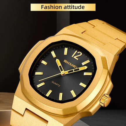 Skmei Bracelet Watches for Men Analog Display 50M Waterproof Simple Style Quartz Wristwatch