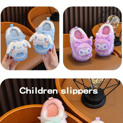 New Autumn And Winter Children'S Cotton Slippers For Boys And Girls Cute Cartoon Indoor Slippers For Infants And Young Children