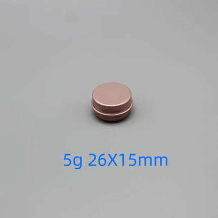 10 50 100pcs/lot Cosmetic Cream Jar Rose gold Aluminum box Candle Lipbalm Makeup Container Empty Aluminum Tin with Lid